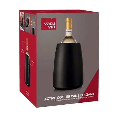 Vacu Vin 3069414 Elegant Aktif Şarap Soğutucu, Siyah - Vacu Vin