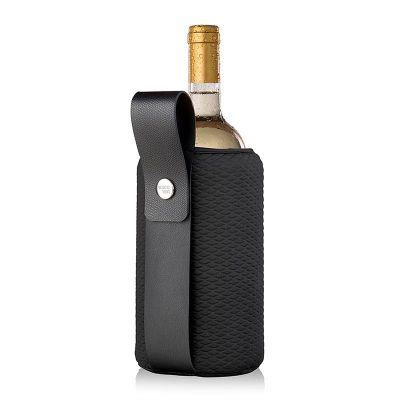 Vacu Vin 38864606 مبرد النبيذ والشمبانيا المرن المرن المرن من Artico، إصدار محدود أسود - Vacu Vin