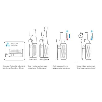 Vacu Vin 38864606 Active Flexible Wine and Champagne Cooler Artico, Black Limited Edition - Vacu Vin