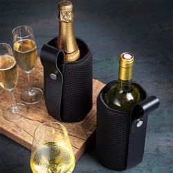Vacu Vin 38864606 Aktif Esnek Şarap ve Şampanya Soğutucu Artico, Siyah Limited Edition - Thumbnail