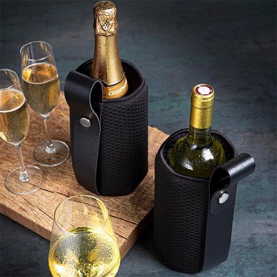 Vacu Vin 38864606 Aktif Esnek Şarap ve Şampanya Soğutucu Artico, Siyah Limited Edition - 5