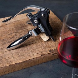 Vacu Vin 66514606 Lifting Corkscrew Horizontal, Black - 4