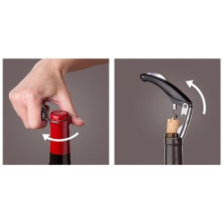 Vacu Vin 68504606 فتاحة سدادات من نوع النادل، أسود - 3