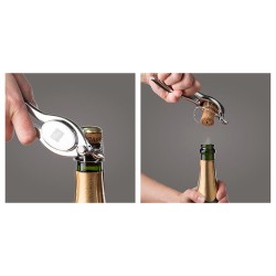 Vacu Vin 68625606 Şampanya Şişe Açacağı, Gümüş - Thumbnail