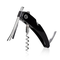 Vacu Vin 68854606 Single Shot Corkscrew, Black - 1