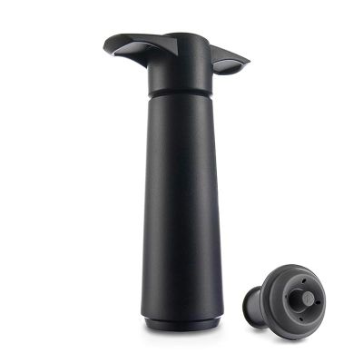 طقم شفط النبيذ Vacu Vin 854460، أسود - Vacu Vin