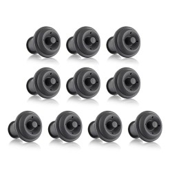Vacu Vin 883060 Vacuum Wine Stopper, 10 Pieces, Grey - 1