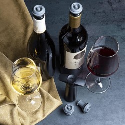 Vacu Vin 8840612 Vakum Şarap Tıpası, Gri - Thumbnail