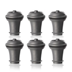 Vacu Vin 886360 Vacuum Wine Stopper, 6 pcs, Grey - 2