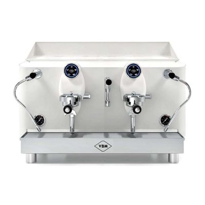 VBM Lollo Espresso Coffee Machine, 2 Groups, White - VBM
