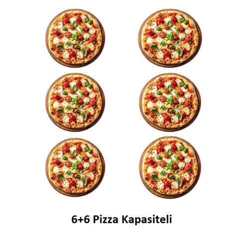 Venarro Galadri Döner Tabanlı Pizza Fırını, 30 cm x 6 Pizza Kapasiteli, Elektrikli, Kırmızı - Venarro (1)