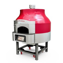 Venarro Maestro 30 cm x 9 Pizza Capacity Rotary Bottom Pizza Oven, Natural Gas, Red - Venarro