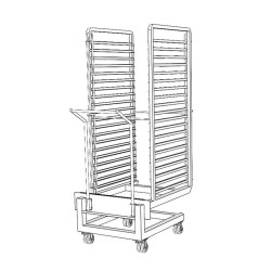 Venarro Roccia Tray Trolley and Tray Kit, 20 Tray Capacity - Venarro