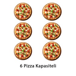 Venarro Vezzola DYP-6 30 cm x 6 Pizza Kapasiteli Tek Katlı Pizza Fırını, Elektrikli - Thumbnail