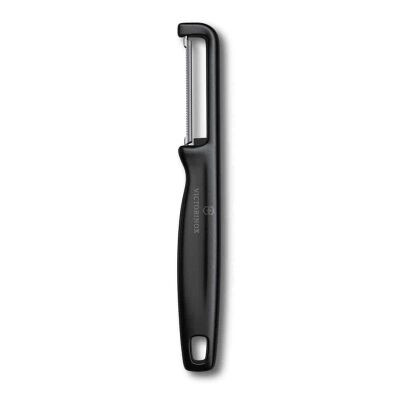 Victorinox IOTA 6.0943.3 Tırtıklı Kenar Çift Taraflı Soyacak, Siyah - 1