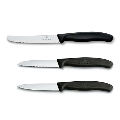 Victorinox Swiss Classic 6.7113.3 3'lü Bıçak Seti, Siyah - 1