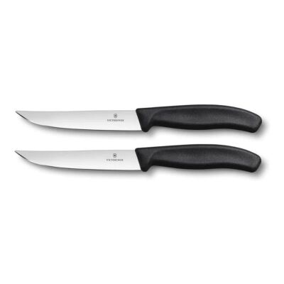 Victorinox Swiss Classic 6.7903.12B Blisterli 2'li Biftek Bıçağı, 12 cm, Siyah - 1