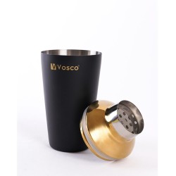 Vosco VSC-K3G 3 Parça Golden Bar Kokteyl Seti, Siyah - Thumbnail