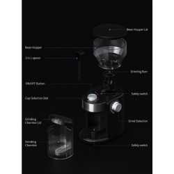 Vosco KD-835 Кофемолка бытовая с регулируемой дозировкой - 8