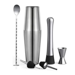 Vosco VB-KB6 6 Piece Boston Shaker Cocktail Set, 750 ml - Vosco