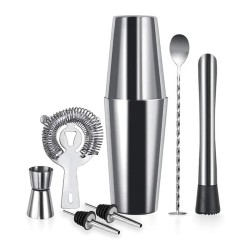 Vosco VB-KB7 7 Piece Boston Shaker Cocktail Set, 750 мл - Vosco