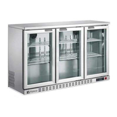 Vosco VBB-G350 3 Kapılı Bar Arkası Şişe Soğutucu Dolap, 338 L, Gri - 1