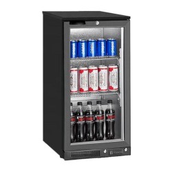 Vosco VBB-S150 Single Door Behind Bar Bottle Cooler Cabinet, 138 L, Black - Vosco