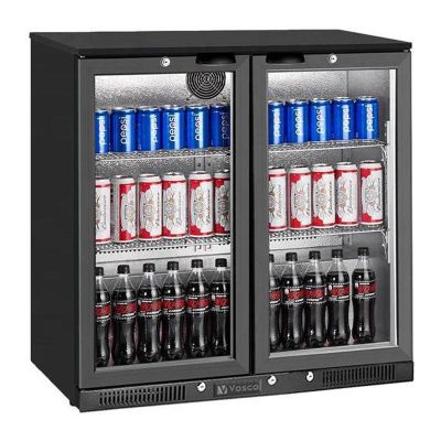 Vosco VBB-S250 2 Kapılı Bar Arkası Şişe Soğutucu Dolap, 238 L, Siyah - 1