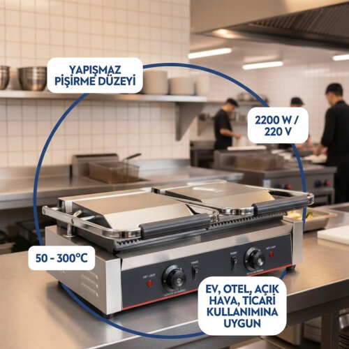 Vosco VBL-813E Çift Kapaklı Tost Makinesi, 32 Dilim, Elektrikli - Vosco (1)