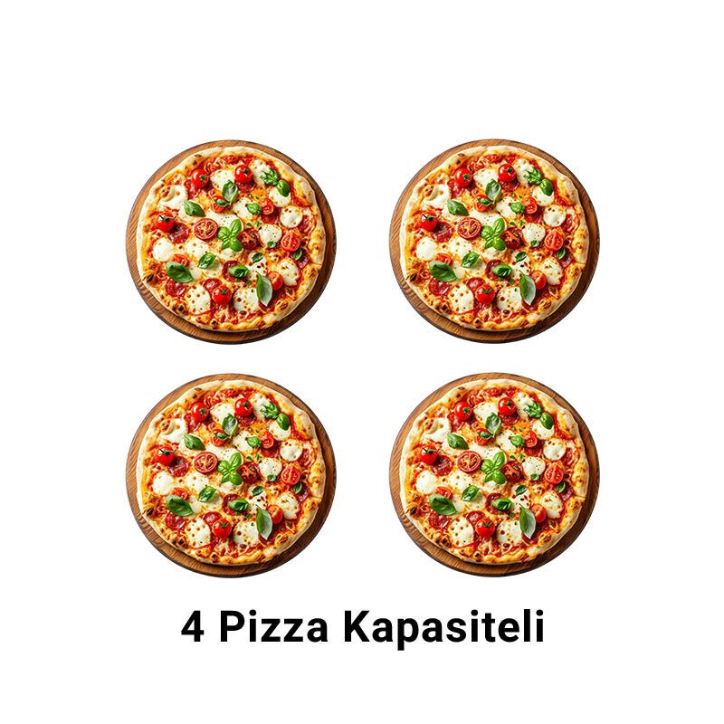 Vosco VCP-03 25 cm 4 Pizza Kapasiteli Taş Pizza Fırını, Elektrikli - Vosco
