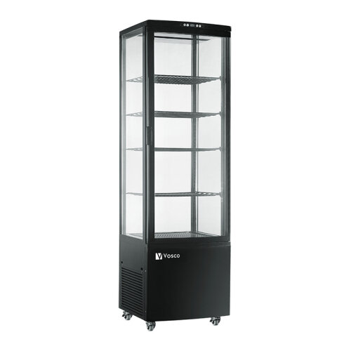Vosco VFT-235L Dik Tip Soğuk Teşhir Dolabı, 235 L, Siyah 