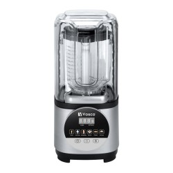 Vosco VHS-211E Pro Silent Digital Bar Blender with Noise Cancelling Lid, 2 L, 1600 W, White - Vosco