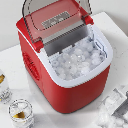 Vosco VHZB-12H Set Üstü Parmak Buz Makinesi, 12 kg/gün Kapasiteli, Kırmızı - 5