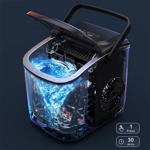 Vosco VHZB-12H Set Üstü Parmak Buz Makinesi, 12 kg/gün Kapasiteli, Siyah - 8