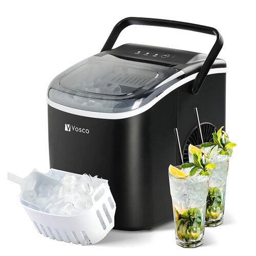 Vosco VHZB-12H Set Üstü Parmak Buz Makinesi, 12 kg/gün Kapasiteli, Siyah - 1