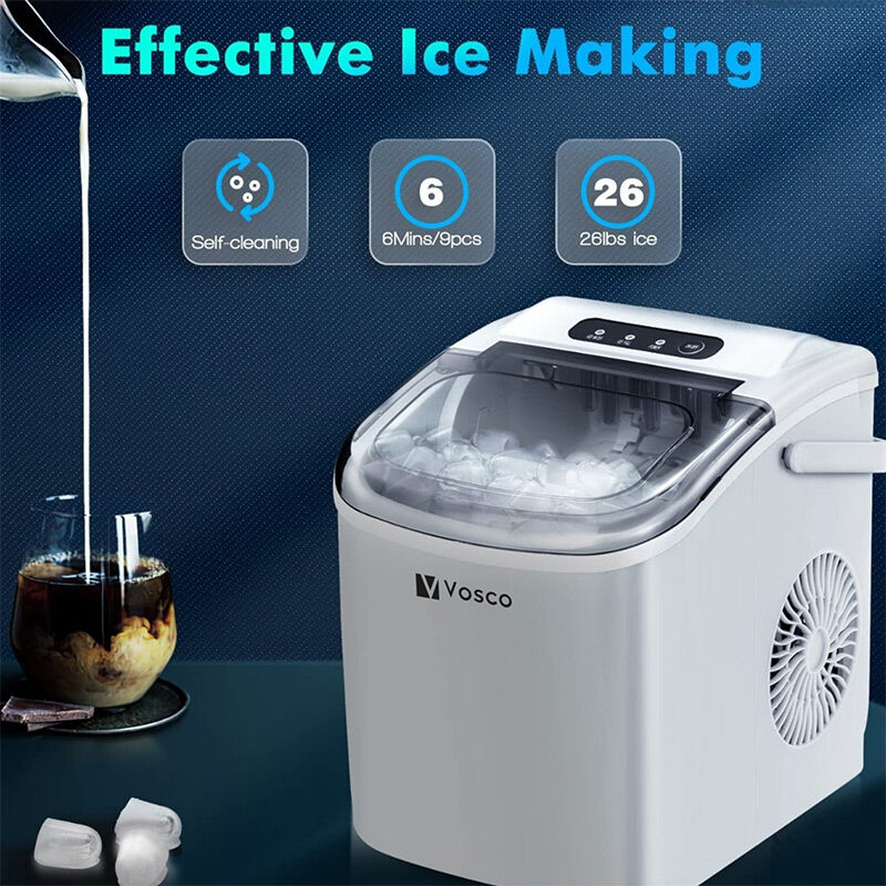 Vosco VHZB-12HB Set Üstü Parmak Buz Makinesi, 12 kg/gün Kapasiteli, Beyaz - Vosco