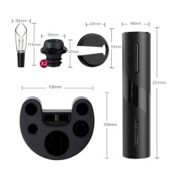 Vosco VNS-01 Wine Opener Automatic Corkscrew Wine Opener, Electric, Black - Vosco (1)