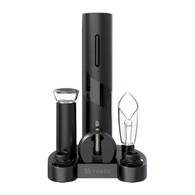 Vosco VNS-01 Wine Opener Otomatik Tirbuşon Şarap Açacağı, Elektrikli, Siyah - 1