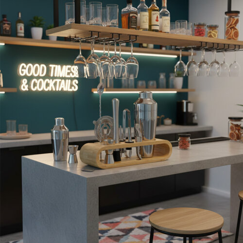 Vosco VSC-10F 10 Parça French Kokteyl Shaker Seti, 750 ml - 3