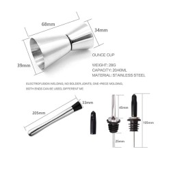 Vosco VSC-K6 6 Piece Bar Cocktail Set, 750 ml - 3