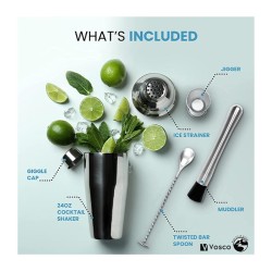 Vosco VSC-K6 6 Piece Bar Cocktail Set, 750 ml - 4