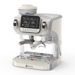 Vosco VST-520ECB Barista Espresso Coffee Machine with Grinder, 1 Group, White - 2
