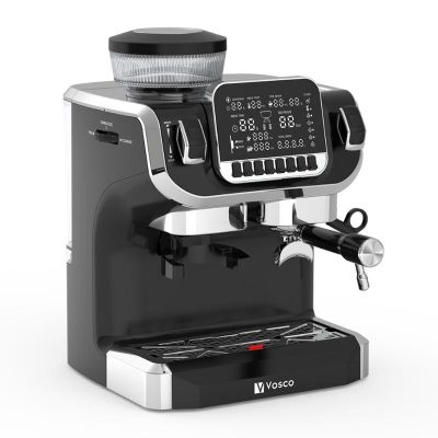 Vosco VST-520ECS Öğütücülü Barista Espresso Kahve Makinesi, 1 Gruplu, Siyah - Vosco