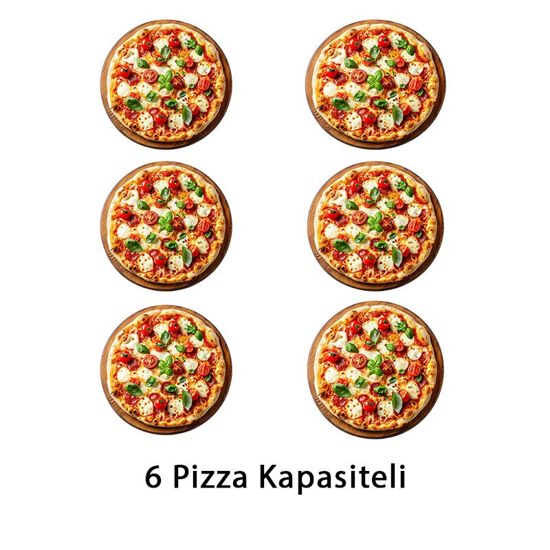 Vosco VWG-5T 25 cm 6 Pizza Kapasiteli Tek Katlı Pizza Fırını, Elektrikli - Vosco