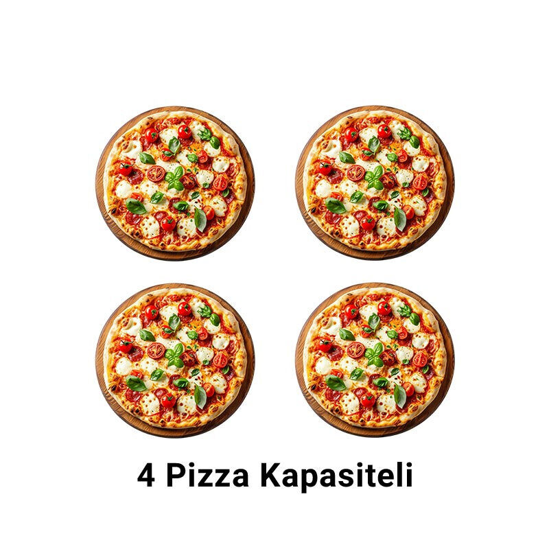 Vosco VWG-6T 25 cm 2+2 Pizza Kapasiteli Çift Katlı Pizza Fırını, Elektrikli - Vosco