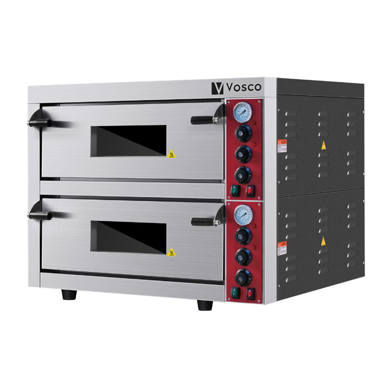 Vosco VWG-8T 25 cm 4+4 Pizza Kapasiteli Çift Katlı Pizza Fırını, Elektrikli - Vosco