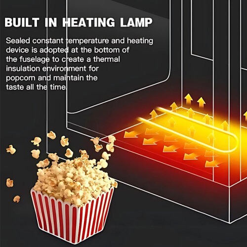 Vosco VZA-803 Set Üstü Otomatik Patlamış Mısır Makinesi, 51x35x68 cm - Vosco (1)