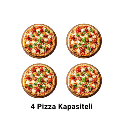 Vosco VZM-H2 20 cm 2+2 Pizza Kapasiteli Çift Katlı Pizza Fırını, Elektrikli - 2