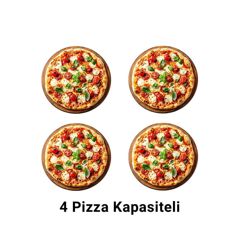 Vosco VZM-H2 20 cm 2+2 Pizza Kapasiteli Tek Katlı Pizza Fırını, Elektrikli - Vosco