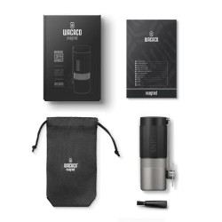 Wacaco مطحنة يدوية إكساغريند، رمادي - 4